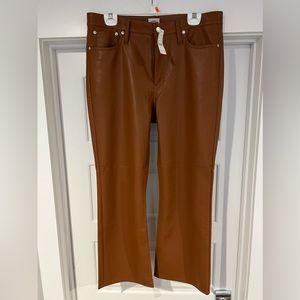 JCrew HIGH-RISE SLIM DEMI-BOOT PANT IN FAUX LEATHER